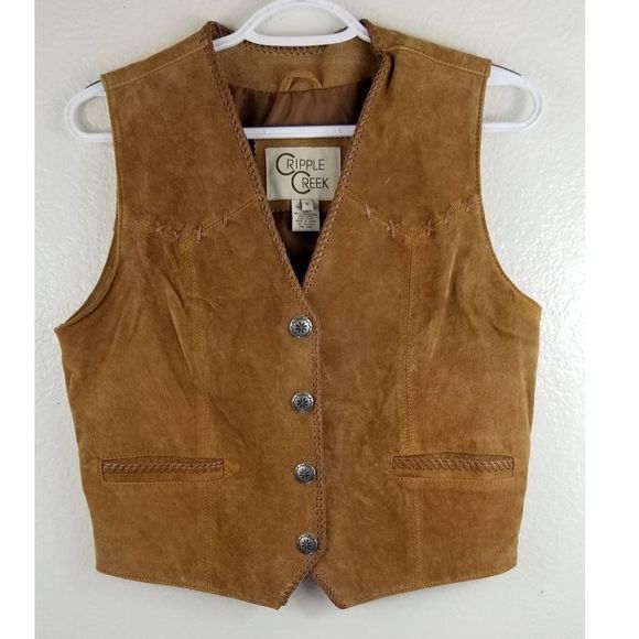 Cripple Creek Jackets & Blazers - Cripple Creek Saddle Brown Leather Vest